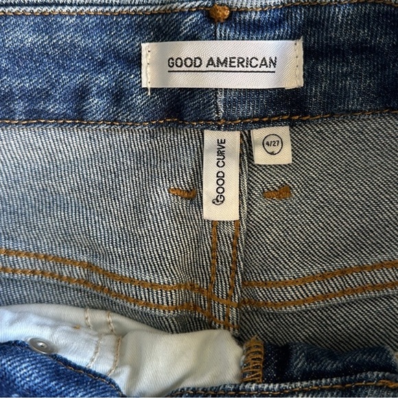 Good American Good Curve Raw Hem Jeans - size 27 - Picture 2 of 3